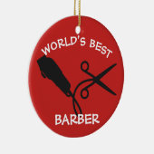 世界で最も最高のな理容師のクリッパーかみそりのはさみ セラミックオーナメント (右)