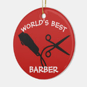 世界で最も最高のな理容師のクリッパーかみそりのはさみ セラミックオーナメント (左)