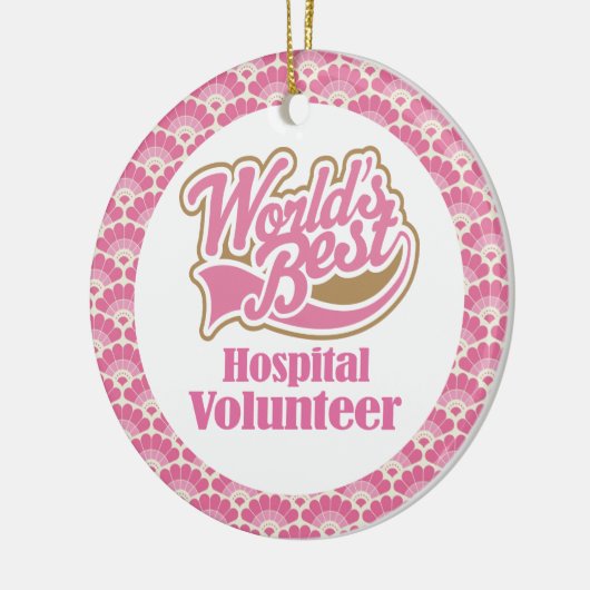 世界で最も最高のな病院のボランティアのギフトのオーナメント セラミックオーナメント (左)