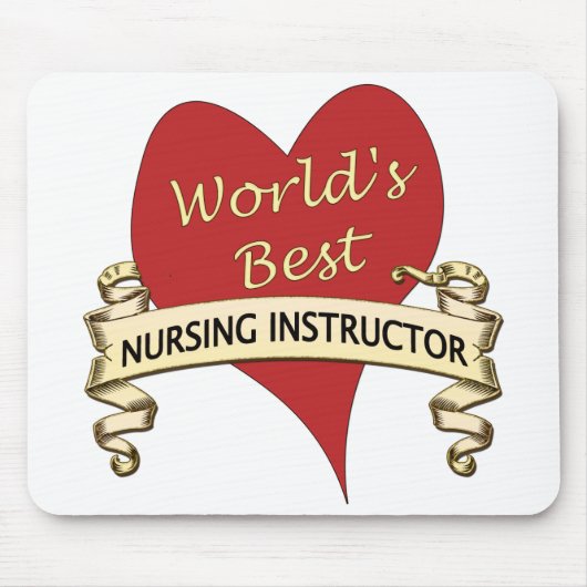 世界で最も最高のな看護のインストラクター マウスパッド (正面)