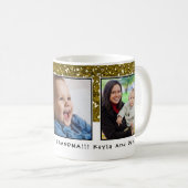 世界で最も最高のな祖母のクリスマスの写真のコラージュ コーヒーマグカップ (正面右)