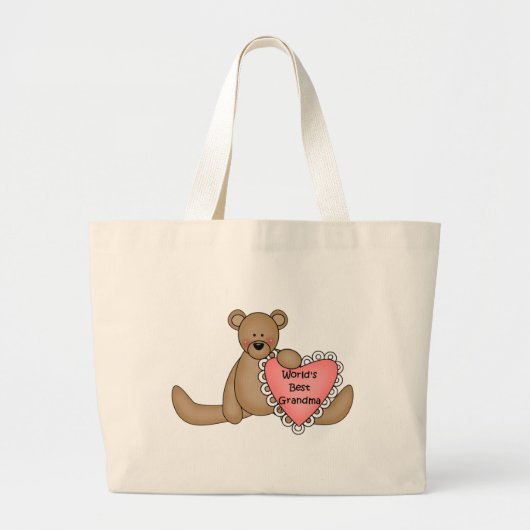 世界で最も最高のな祖母のtotebag ラージトートバッグ (正面)