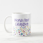 世界で最も最高のな祖母 コーヒーマグカップ (左)