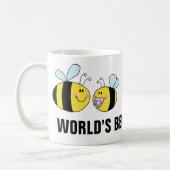 世界で最も最高のな祖母(蜂) コーヒーマグカップ (左)