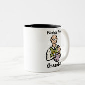 世界で最も最高のな祖父のマグ ツートーンマグカップ (正面右)