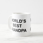 世界で最も最高のな祖父 コーヒーマグカップ (正面左)