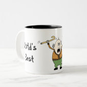 世界で最も最高のな祖父! ツートーンマグカップ (正面左)