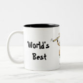 世界で最も最高のな祖父! ツートーンマグカップ (左)