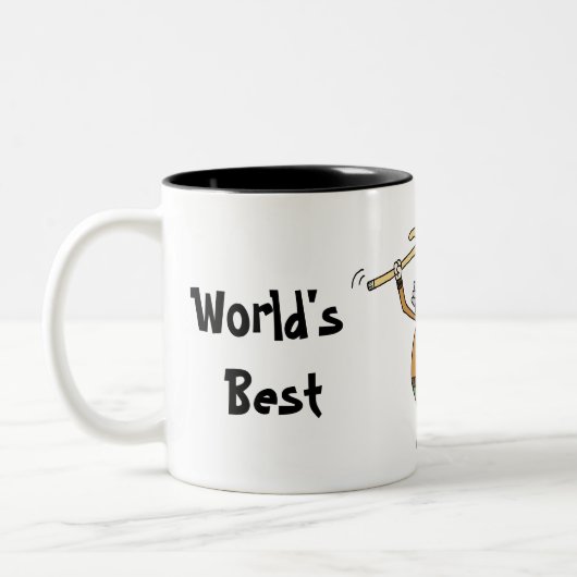 世界で最も最高のな祖父! ツートーンマグカップ (左)