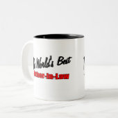 世界で最も最高のな義父 ツートーンマグカップ (正面左)