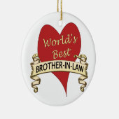 世界で最も最高のな義理の兄弟 セラミックオーナメント (右)