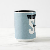 世界で最も最高のな義理の息子の青い名前をカスタムするV9 マグカップ (中央)