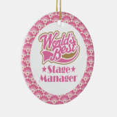 世界で最も最高のな舞台主任のギフトのオーナメント セラミックオーナメント (右)