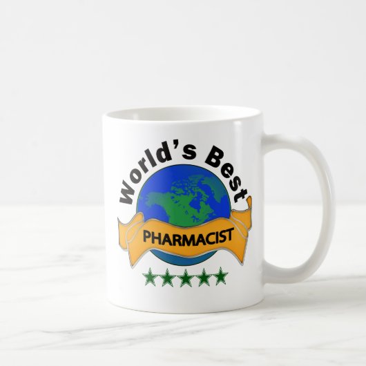 世界で最も最高のな薬剤師 コーヒーマグカップ (右)
