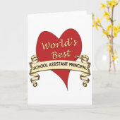 世界で最も最高のな補助校長 カード (黄色い花)