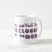 世界で最も最高のな詰るお母さんの紫色 コーヒーマグカップ (正面右)