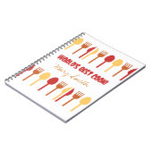 世界で最も最高のな調理師の名前をカスタムするの赤いオレンジ ノートブック (左側)