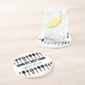 世界で最も最高のな調理師の名前をカスタムするの黒 コースター (側面)