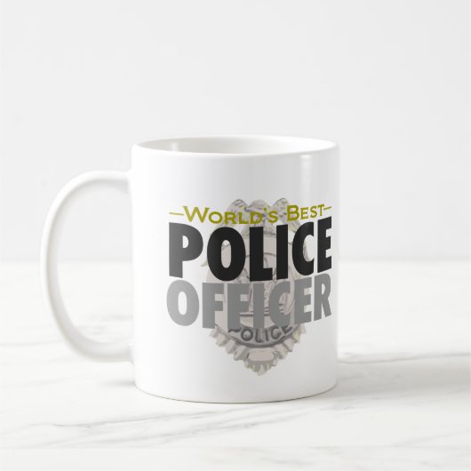 世界で最も最高のな警官のマグ コーヒーマグカップ (左)