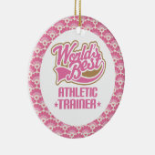 世界で最も最高のな運動トレーナーのギフトのオーナメント セラミックオーナメント (右)
