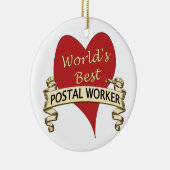 世界で最も最高のな郵便局員 セラミックオーナメント (右)