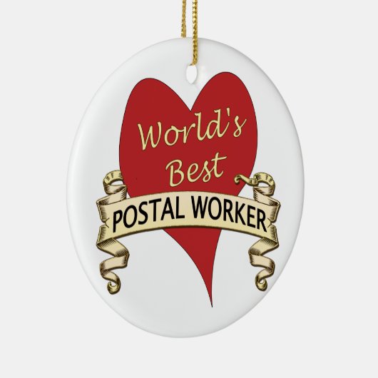 世界で最も最高のな郵便局員 セラミックオーナメント (右)
