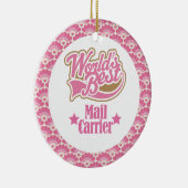 世界で最も最高のな郵便配達員のギフトのオーナメント セラミックオーナメント (右)