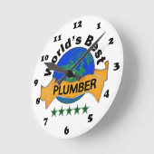 世界で最も最高のな鉛管工 ラウンド壁時計 (傾斜)