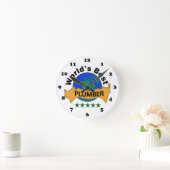 世界で最も最高のな鉛管工 ラウンド壁時計 (ホーム)