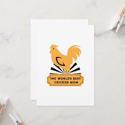 世界で最も最高のな鶏のお母さんのおもしろいな母の日のギフト カード (正面/裏面インサイチュ)