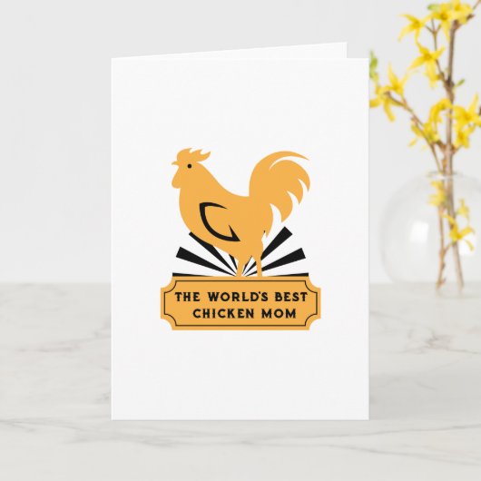 世界で最も最高のな鶏のお母さんのおもしろいな母の日のギフト カード (黄色い花)