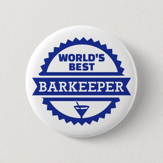 世界で最も最高のなbarkeeperのバーテンダー 缶バッジ (正面)