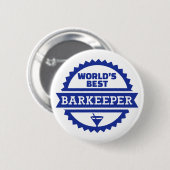 世界で最も最高のなbarkeeperのバーテンダー 缶バッジ (正面&裏面)