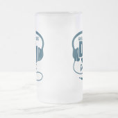 世界で最も最高のなDJのパパの青いビールのジョッキ フロストグラスビールジョッキ (中央)