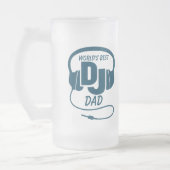 世界で最も最高のなDJのパパの青いビールのジョッキ フロストグラスビールジョッキ (左)