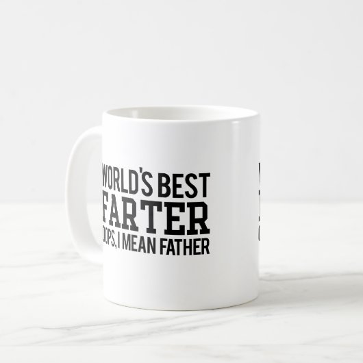 世界で最も最高のなFarter、私は父を意味します コーヒーマグカップ (正面左)