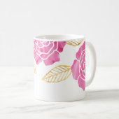 世界で最も最高のなGrammyのピンクのバラ コーヒーマグカップ (正面右)