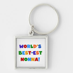 世界で最も最高のなNonna明るい色のTシャツおよびギフト キーホルダー