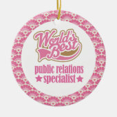 世界で最も最高のなPR活動のギフトのオーナメント セラミックオーナメント (正面)