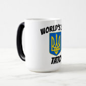 世界で最も最高のなTatoのパパのTryzubの変形させるマグ モーフィングマグカップ (正面左)