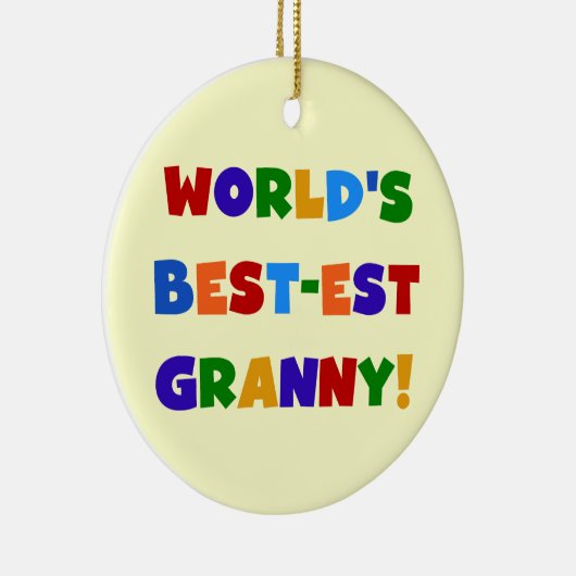 世界で最も最高の高いおばあちゃんの明るい色 セラミックオーナメント (右)