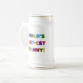 世界で最も最高の高いおばあちゃんの明るい色 ビールジョッキ (正面左)