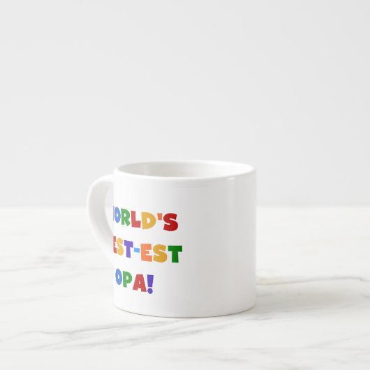 世界で最も最高の高いオパの明るい色のプレゼント エスプレッソカップ (正面左)