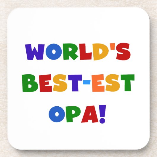 世界で最も最高の高いオパの明るい色のプレゼント コースター (正面)