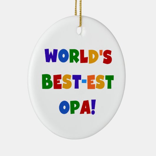 世界で最も最高の高いオパの明るい色のプレゼント セラミックオーナメント (右)