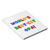 世界で最も最高の高いオパの明るい色のプレゼント ノートパッド (アングル)