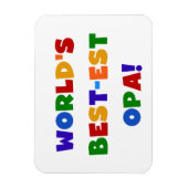 世界で最も最高の高いオパの明るい色のプレゼント マグネット (縦)