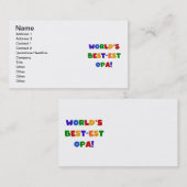 世界で最も最高の高いオパの明るい色のプレゼント 名刺 (正面/裏面)