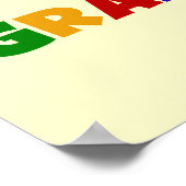 世界で最も最高の高いグランドパ明るい色の贈り物 ポスター (角)