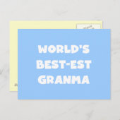 世界で最も最高の高いグランマ・ブラック&ホワイト ポストカード (正面/裏面)